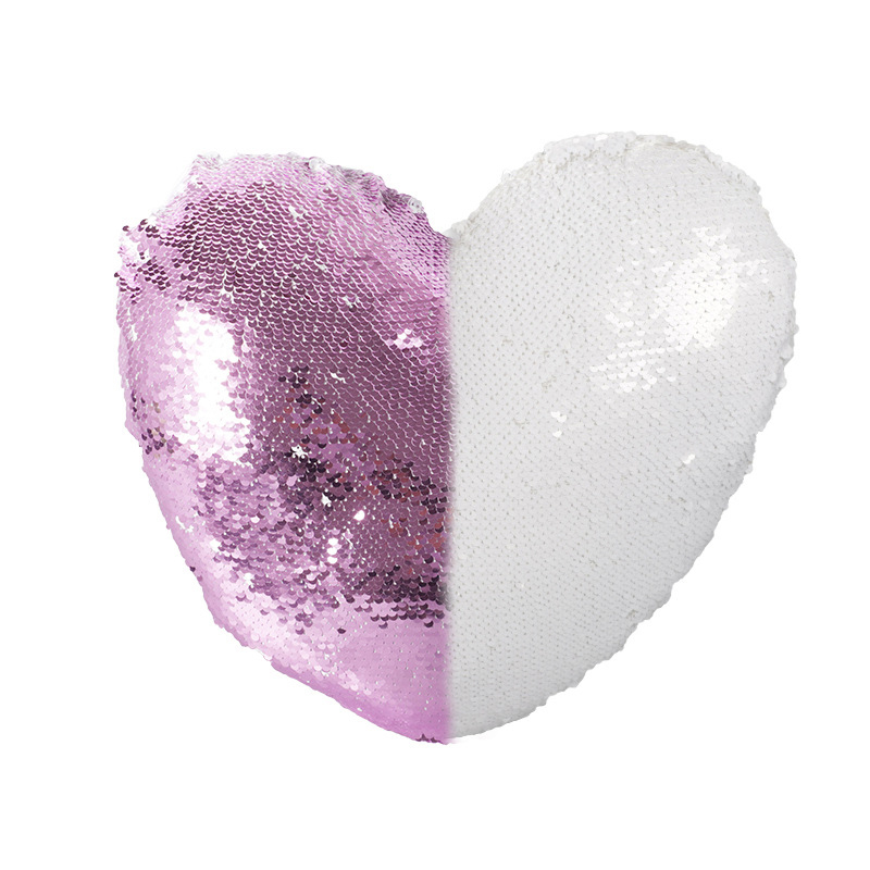 Sublimation Heart Flip Sequin Pillow Case Wholesale Pillow Cover