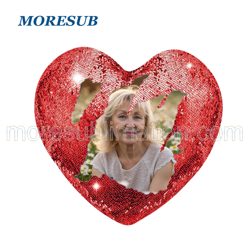 Sublimation Heart Flip Sequin Pillow Case Wholesale Pillow Cover