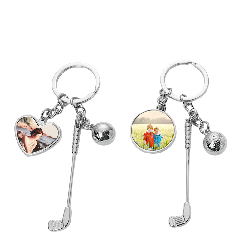 Sublimation Golf Keychain Blanks Wholesale Metal Keychain
