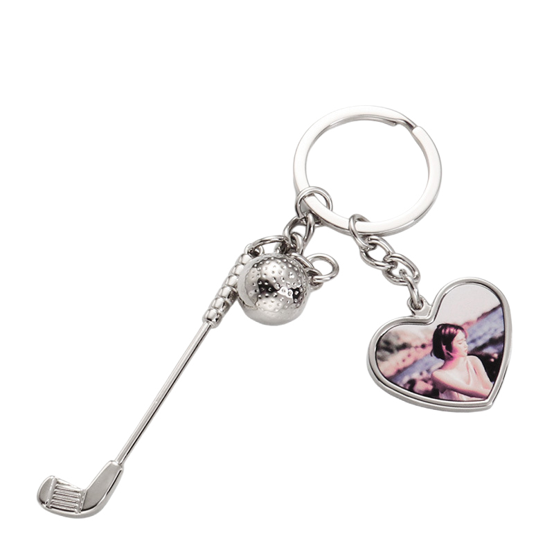 Sublimation Golf Keychain Blanks Wholesale Metal Keychain