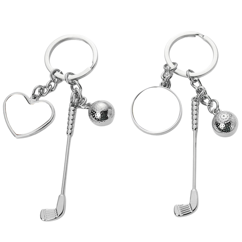 Sublimation Golf Keychain Blanks Wholesale Metal Keychain