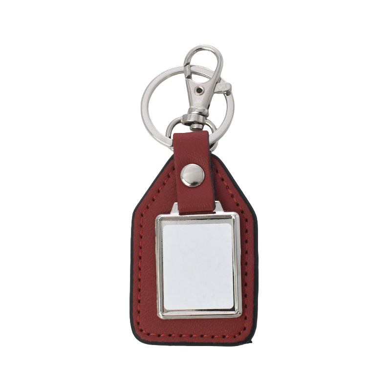 Sublimation Keychain Blank Wholesale Laser PU Leather Keychain