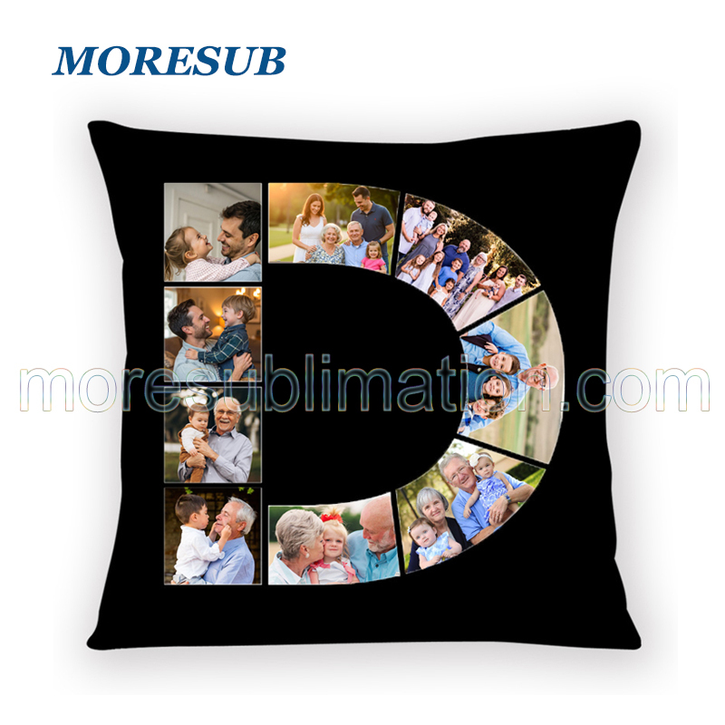 Sublimation " D " Pillow Case Blanks Wholesale 9 Panels Pillow Cover