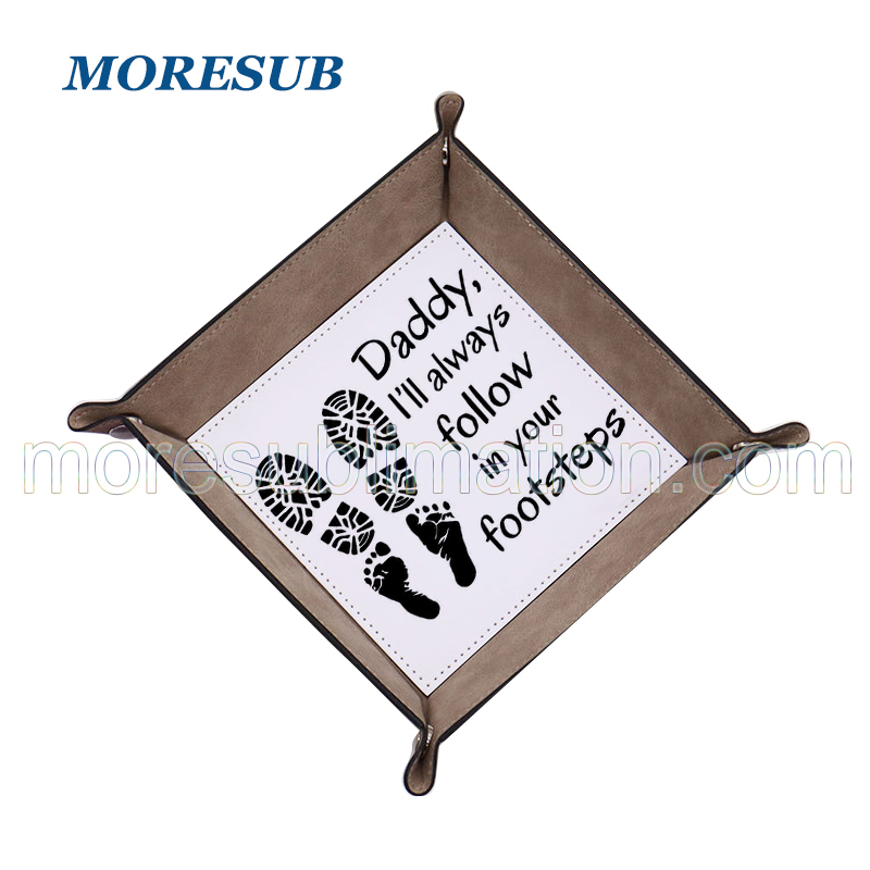 Sublimation Storage Tray Blanks Pu Leather Jewelry Tray