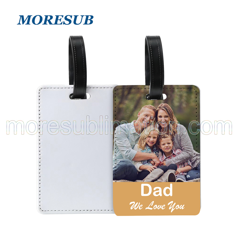 Sublimation PU Leather Luggage Tag Blanks Wholesale Bag Holder