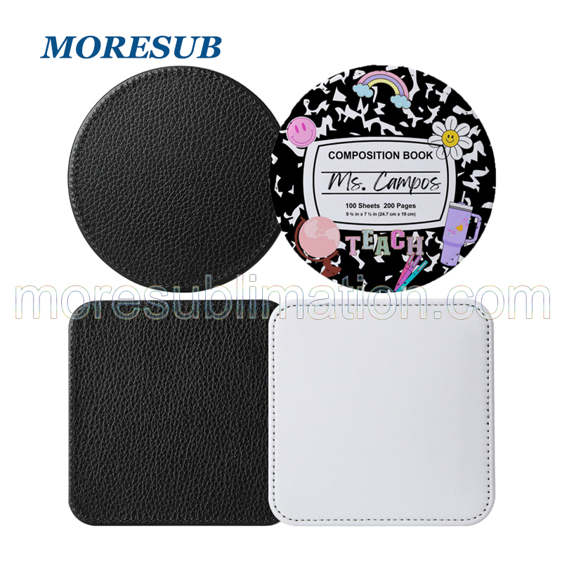 Sublimation PU Leather Mug Coaster Blanks Wholesale Coaster