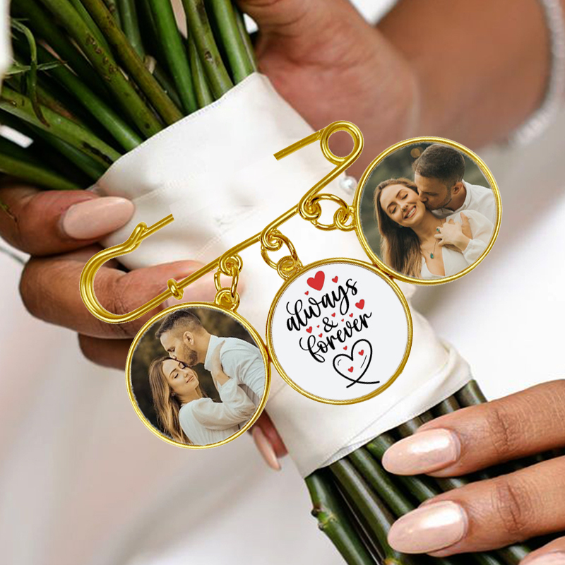 Sublimation Memorial Photo Brooch Blank Wholesale Picture Pin