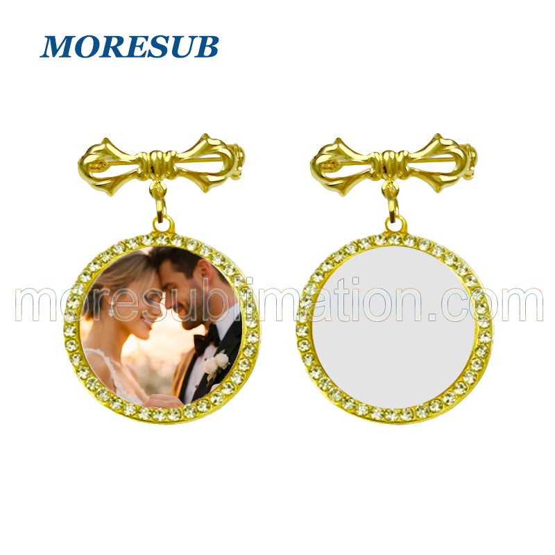 Sublimation Wedding Brooch Blanks Wholesale Graduation Photo Pin
