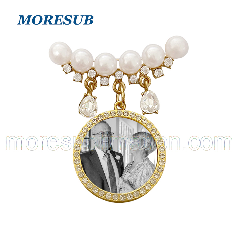 Sublimation Bouquet Photo Pin Blanks Wholesale Bouquet Rememberance Charm
