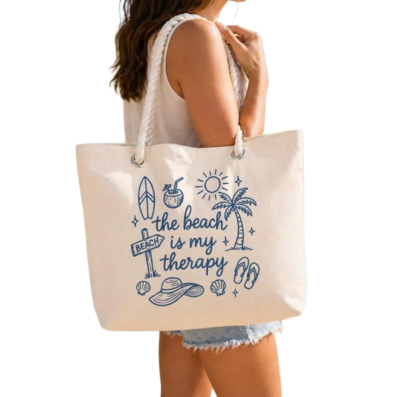 Sublimation Beach Tote Bag Blanks Wholesale Canvas Shoulder Bag
