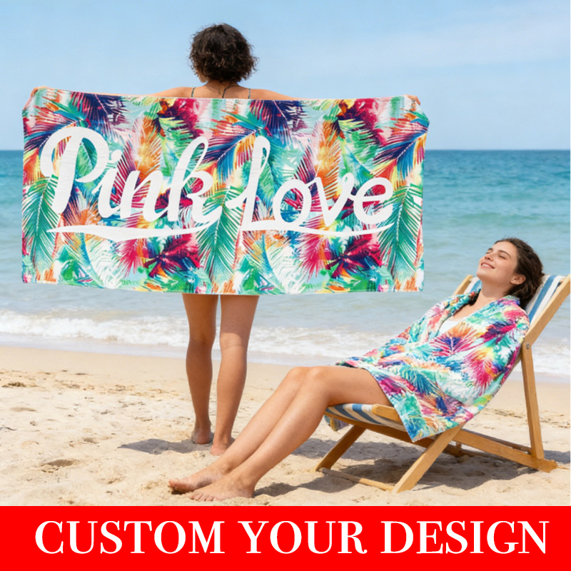 Custom Summer Beach Towel, Speical Gift Name Towel