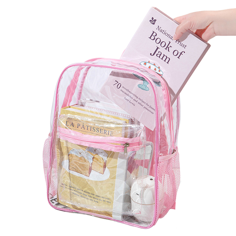 Transparent Waterproof PVC Backpack – Travel Bag for Laptop and Cosmetics
