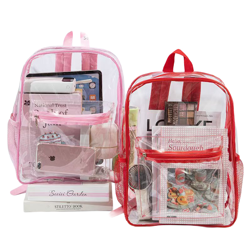 Transparent Waterproof PVC Backpack – Travel Bag for Laptop and Cosmetics