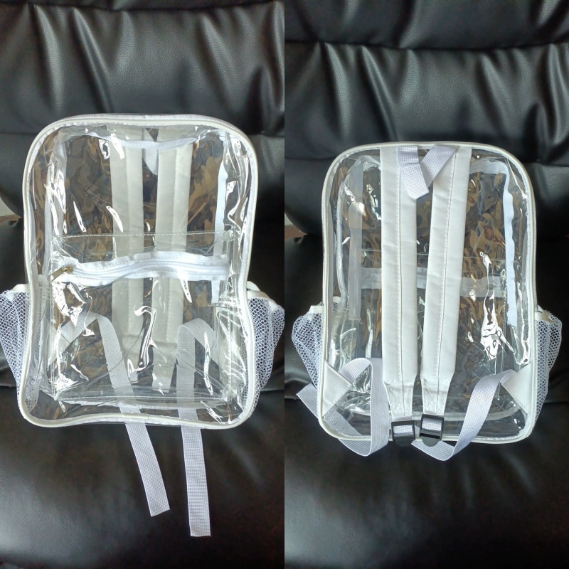 Transparent Waterproof PVC Backpack – Travel Bag for Laptop and Cosmetics