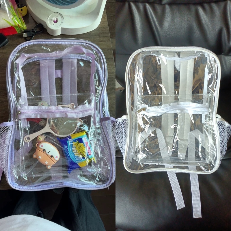 Transparent Waterproof PVC Backpack – Travel Bag for Laptop and Cosmetics