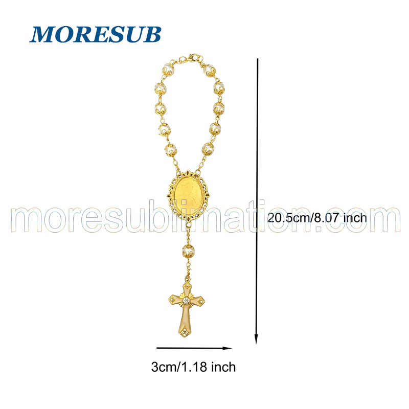 Sublimation Pearl Gold Car Pendant Blanks Wholesale Car Hanger