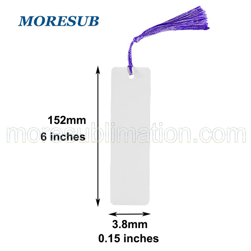 Sublimation Aluminum Sheet Bookmark Blanks Wholesale Double Sides Bookmark With Tassel