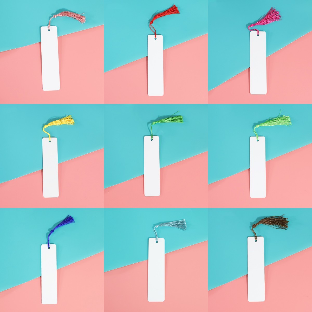 Sublimation Aluminum Sheet Bookmark Blanks Wholesale Double Sides Bookmark With Tassel