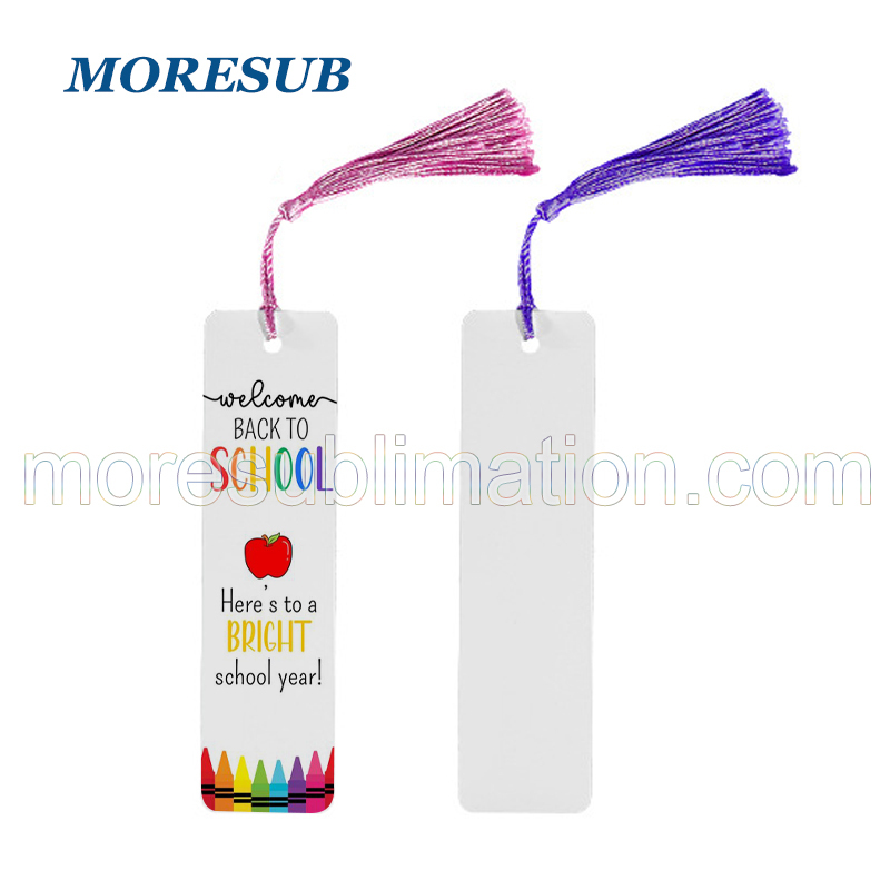 Sublimation Aluminum Sheet Bookmark Blanks Wholesale Double Sides Bookmark With Tassel