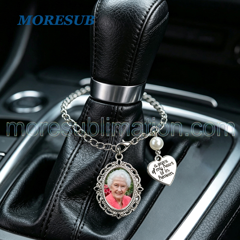 Sublimation Car Gear Shift Knob Pendant Blanks Wholesale Metal Charm