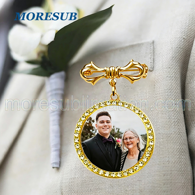 Sublimation Wedding Brooch Blanks Wholesale Graduation Photo Pin