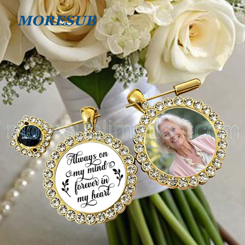 Sublimation Brooch Blanks Wholesale Gold Pin for Wedding