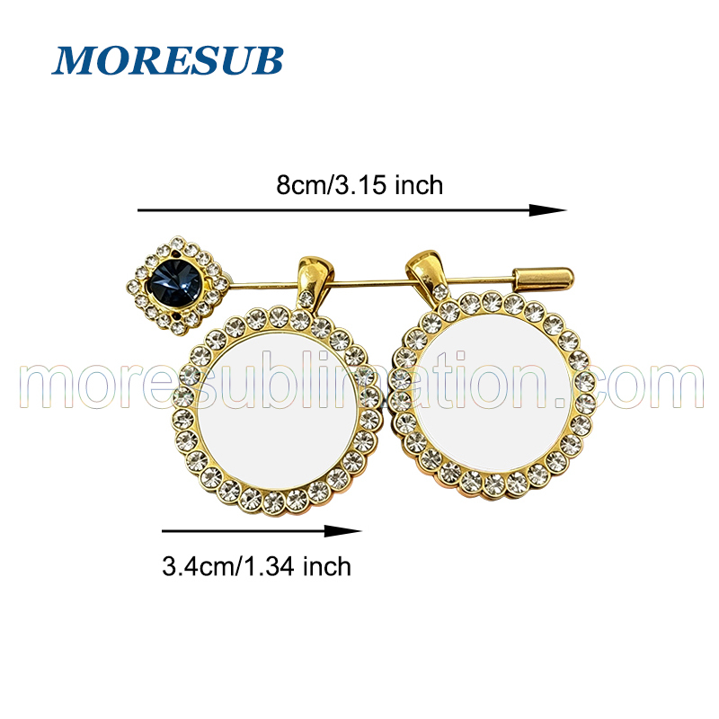 Sublimation Brooch Blanks Wholesale Gold Pin for Wedding