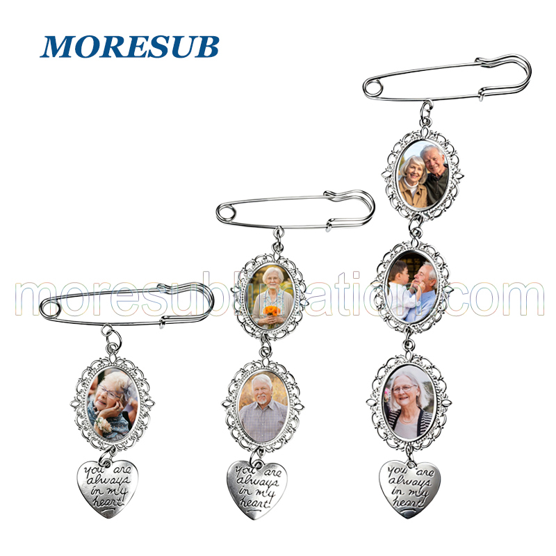 Sublimation Wedding Brooch Blanks Wholesale Graduation Pin