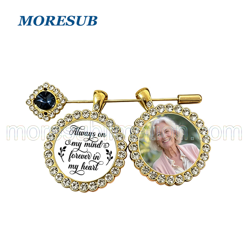 Sublimation Brooch Blanks Wholesale Gold Pin for Wedding
