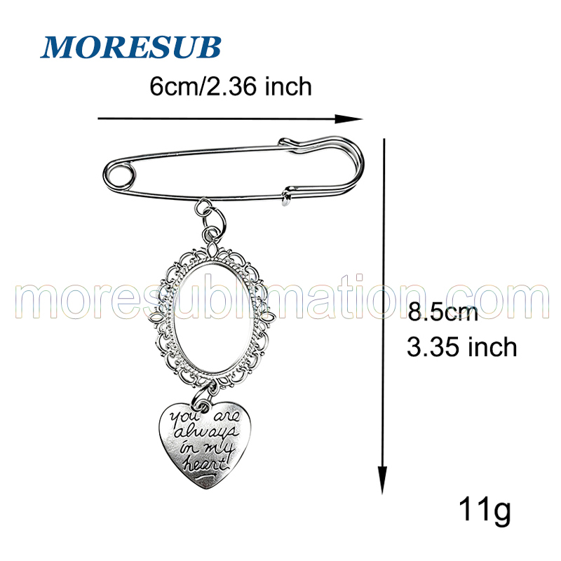Sublimation Wedding Brooch Blanks Wholesale Graduation Pin
