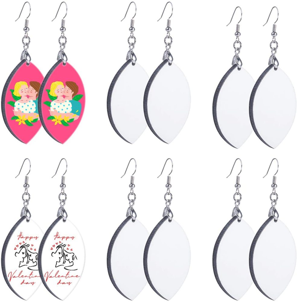 ERG06-Sublimation MDF Leaf Earring