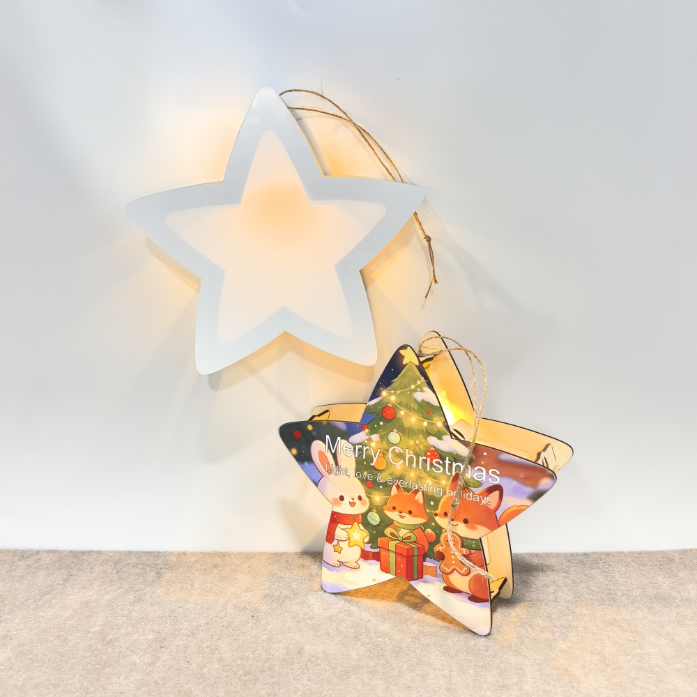 Sublimation Five-pointed Star Lantern Blanks For Christmas