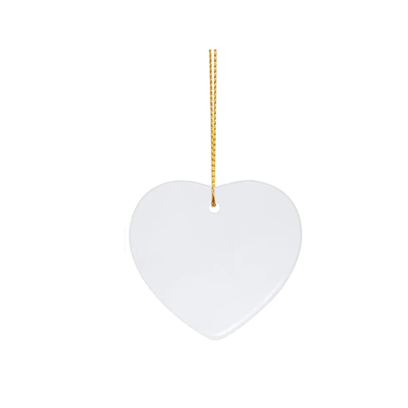 Sublimation Ceramic Ornament Blanks Wholesale Christmas Pendants