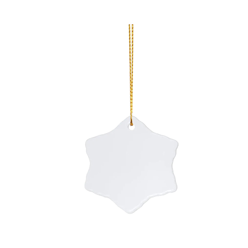 Sublimation Ceramic Ornament Blanks Wholesale Christmas Pendants