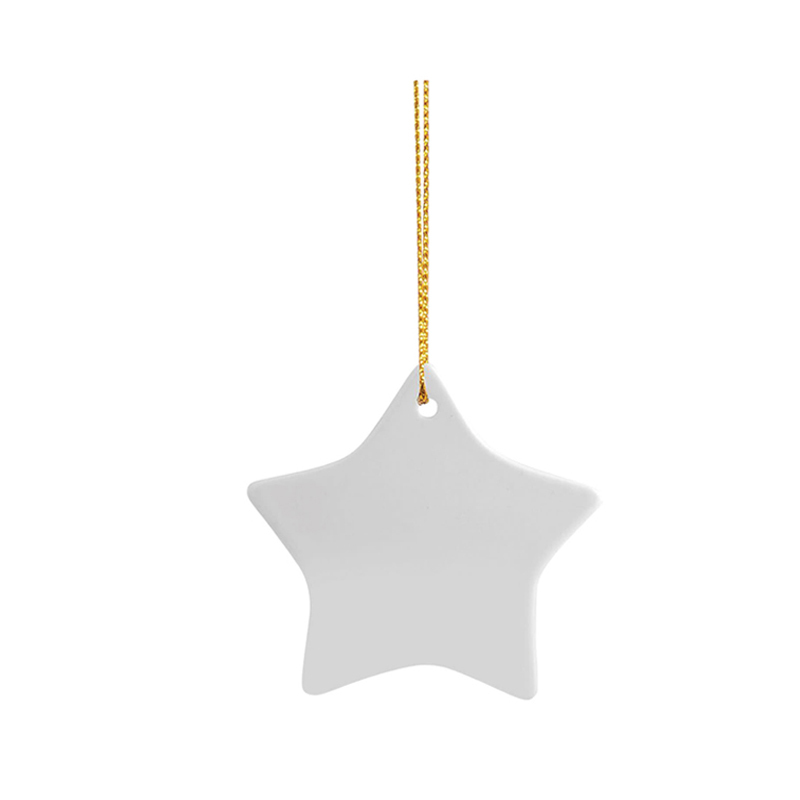 Sublimation Ceramic Ornament Blanks Wholesale Christmas Pendants
