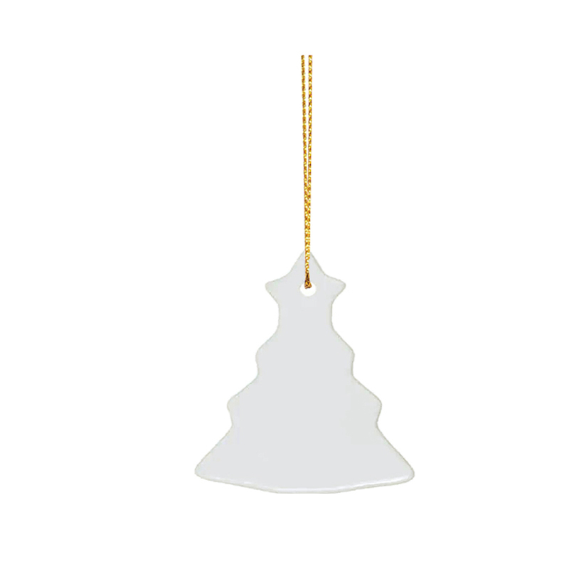 Sublimation Ceramic Ornament Blanks Wholesale Christmas Pendants