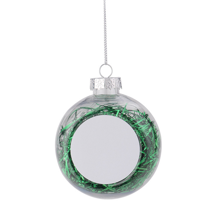 Sublimation Hanging Plastic Ball  Blanks Wholesale Christmas Pendant
