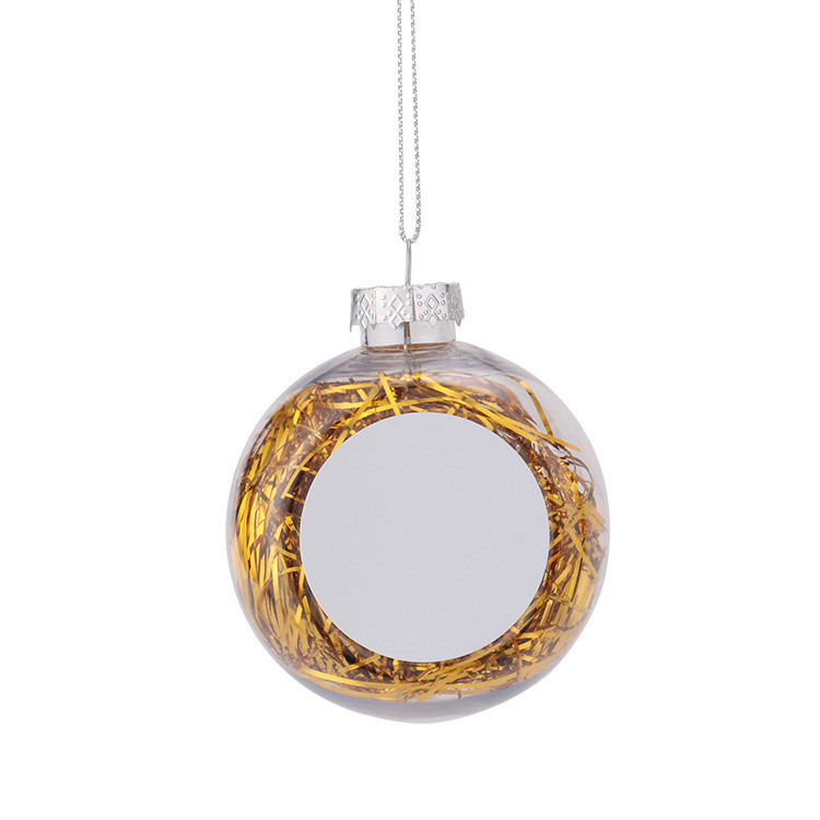 Sublimation Hanging Plastic Ball  Blanks Wholesale Christmas Pendant