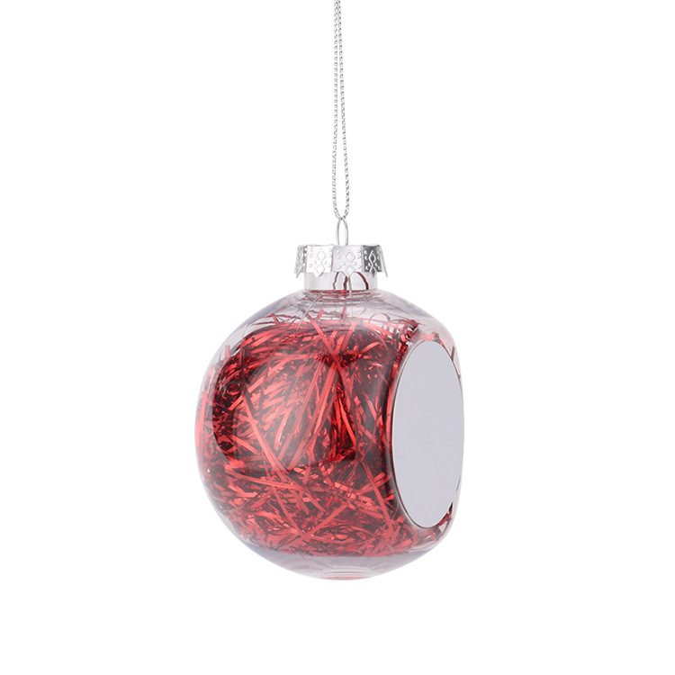 Sublimation Hanging Plastic Ball  Blanks Wholesale Christmas Pendant