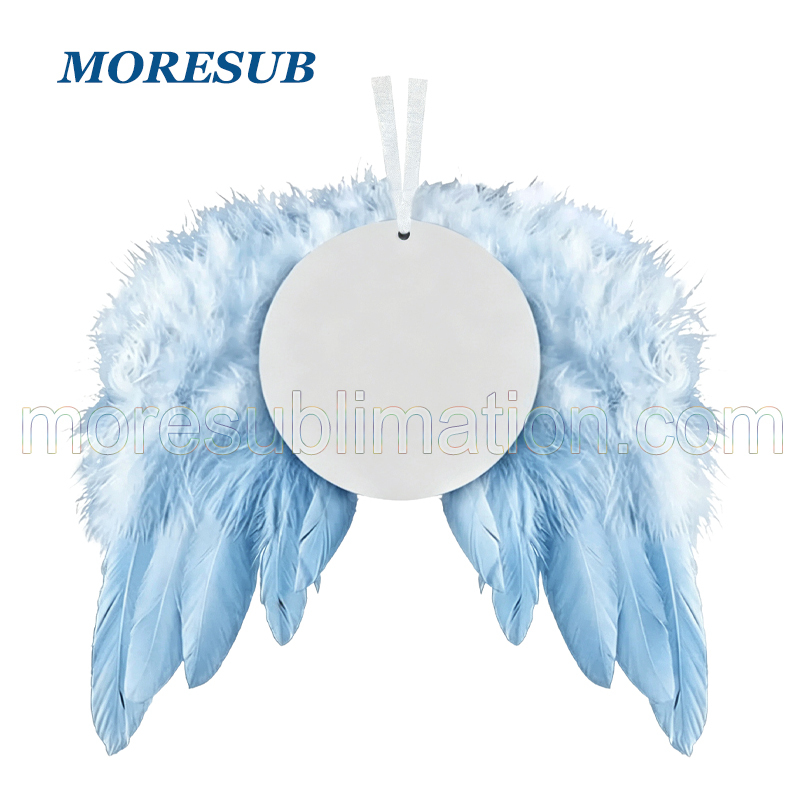 Sublimation Angel Wings Feathers Ornament Blanks Wholesale Angel Wings Christmas Pendent