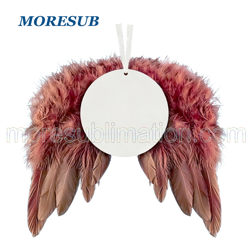 Sublimation Angel Wings Feathers Ornament Blanks Wholesale Angel Wings Christmas Pendent
