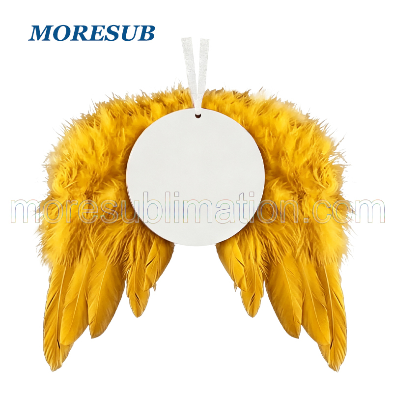 Sublimation Angel Wings Feathers Ornament Blanks Wholesale Angel Wings Christmas Pendent