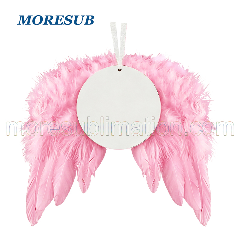 Sublimation Angel Wings Feathers Ornament Blanks Wholesale Angel Wings Christmas Pendent