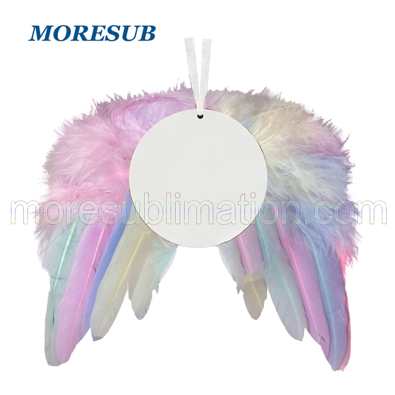 Sublimation Angel Wings Feathers Ornament Blanks Wholesale Angel Wings Christmas Pendent