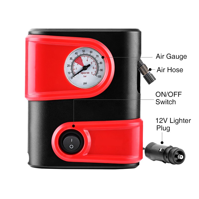 100PSI tire inflator air compressor wireless rechargeable car tire inflator