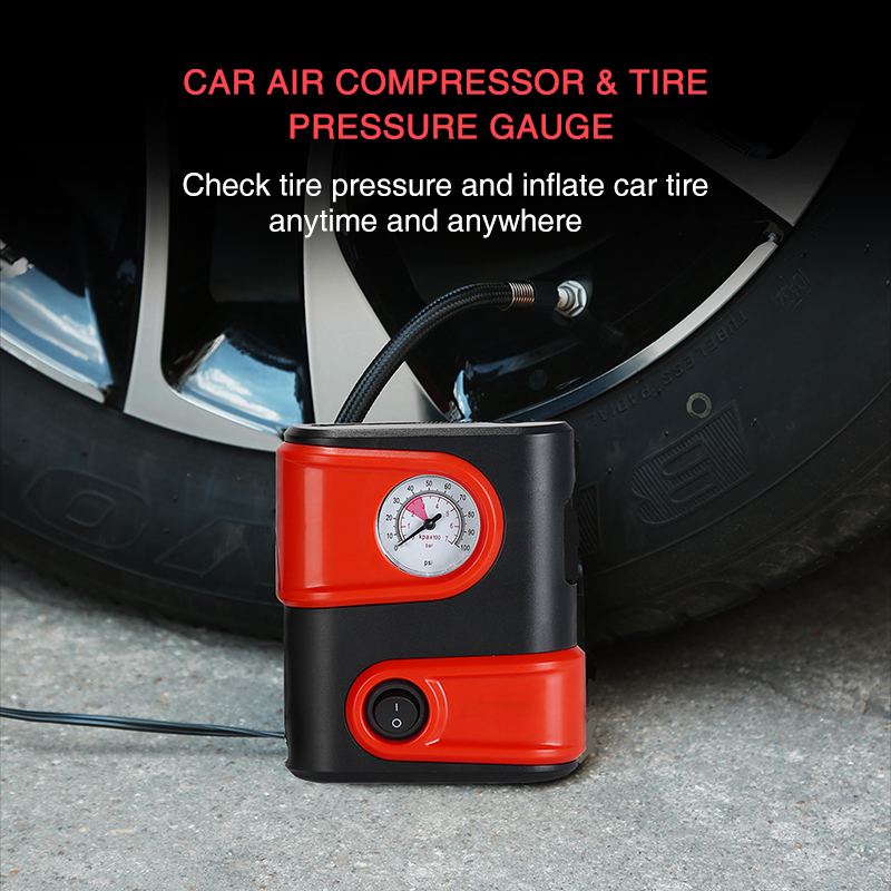 100PSI tire inflator air compressor wireless rechargeable car tire inflator