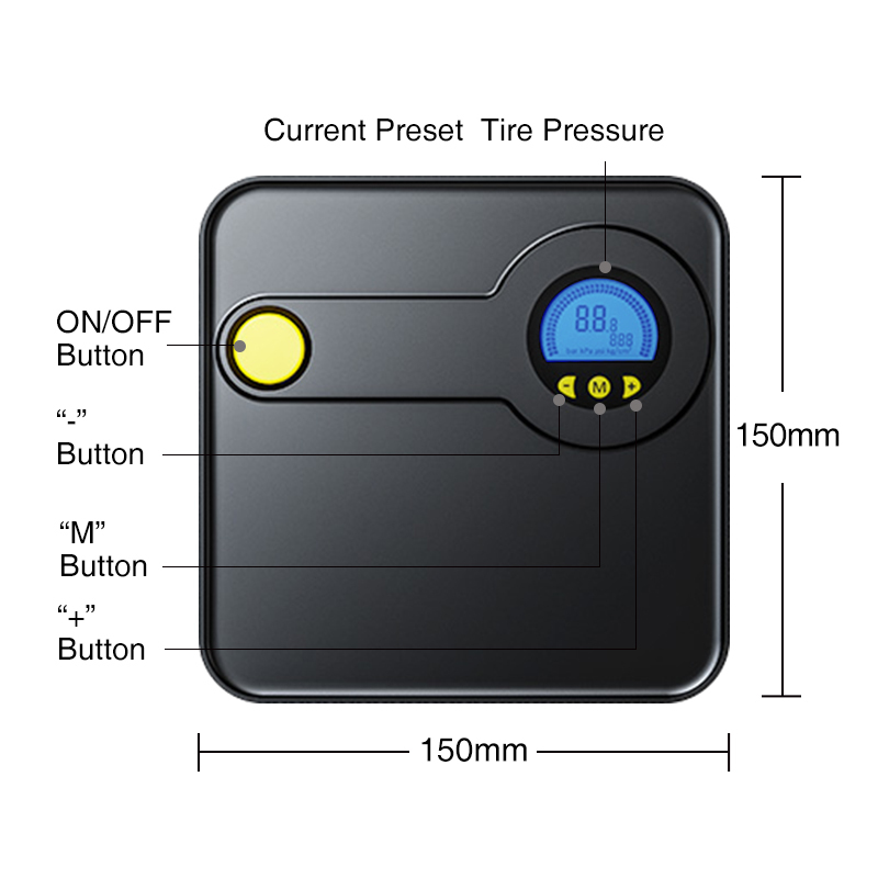 Portable Car Air Compressor Tyre Digital Inflator 12V Auto Inflatable Pumps Electric Tire Inflators for car