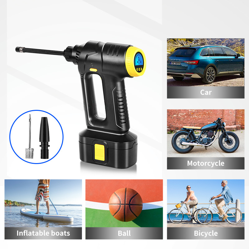 Windgallopld 120W Wireless handheld inflation car tyre pump digital car air pump compressor