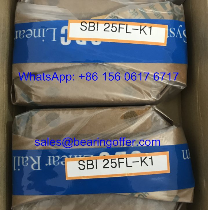 SBI25FL Linear Carriage 30.5x70x92 Slide Bearing SBI25FL-K1 - Stock for Sale