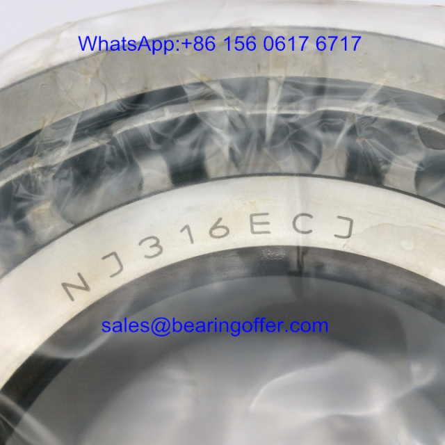 NJ316ECJ Cylindrical Roller Bearing 80x170x39 Roller Bearing - Stock for Sale